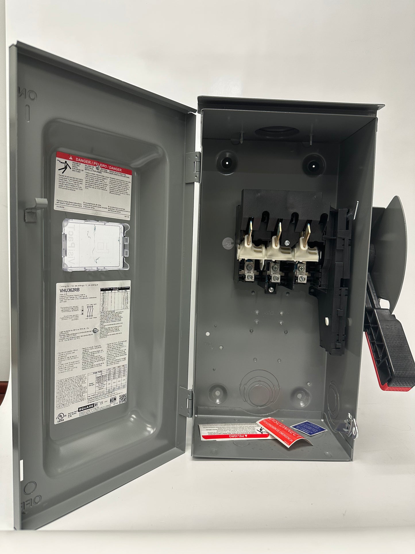 SquareD VHU362RB Heavy Duty Safety Switch Type 3R 60A 600V
