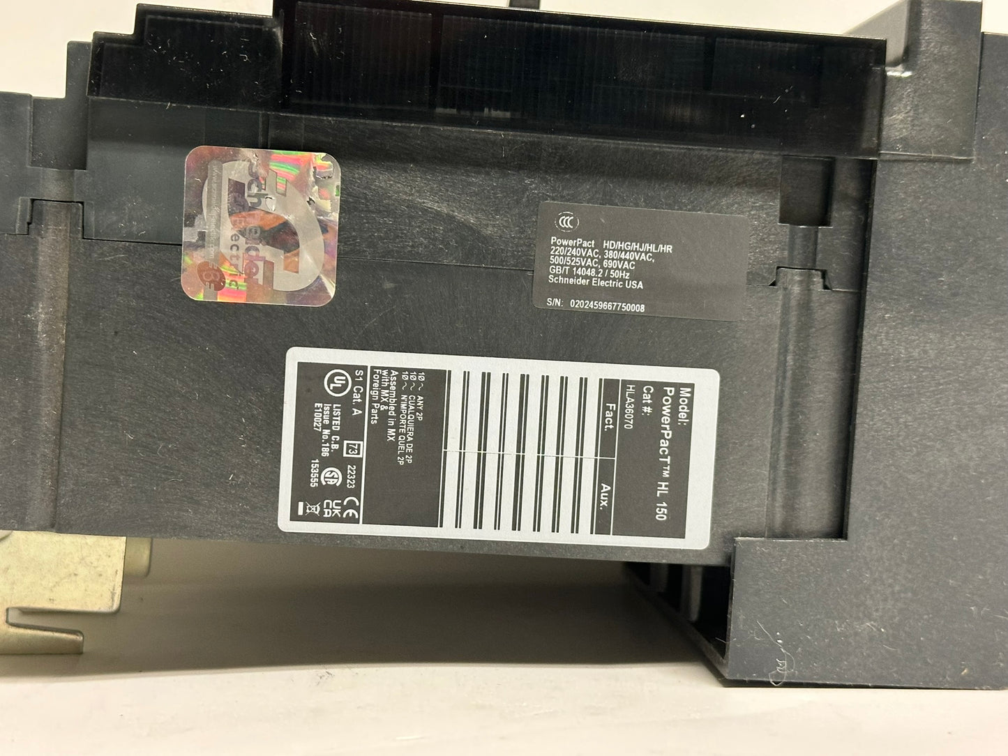 Schneider Electric Square D HLA36070 70A 3P 600V I-Line Breaker