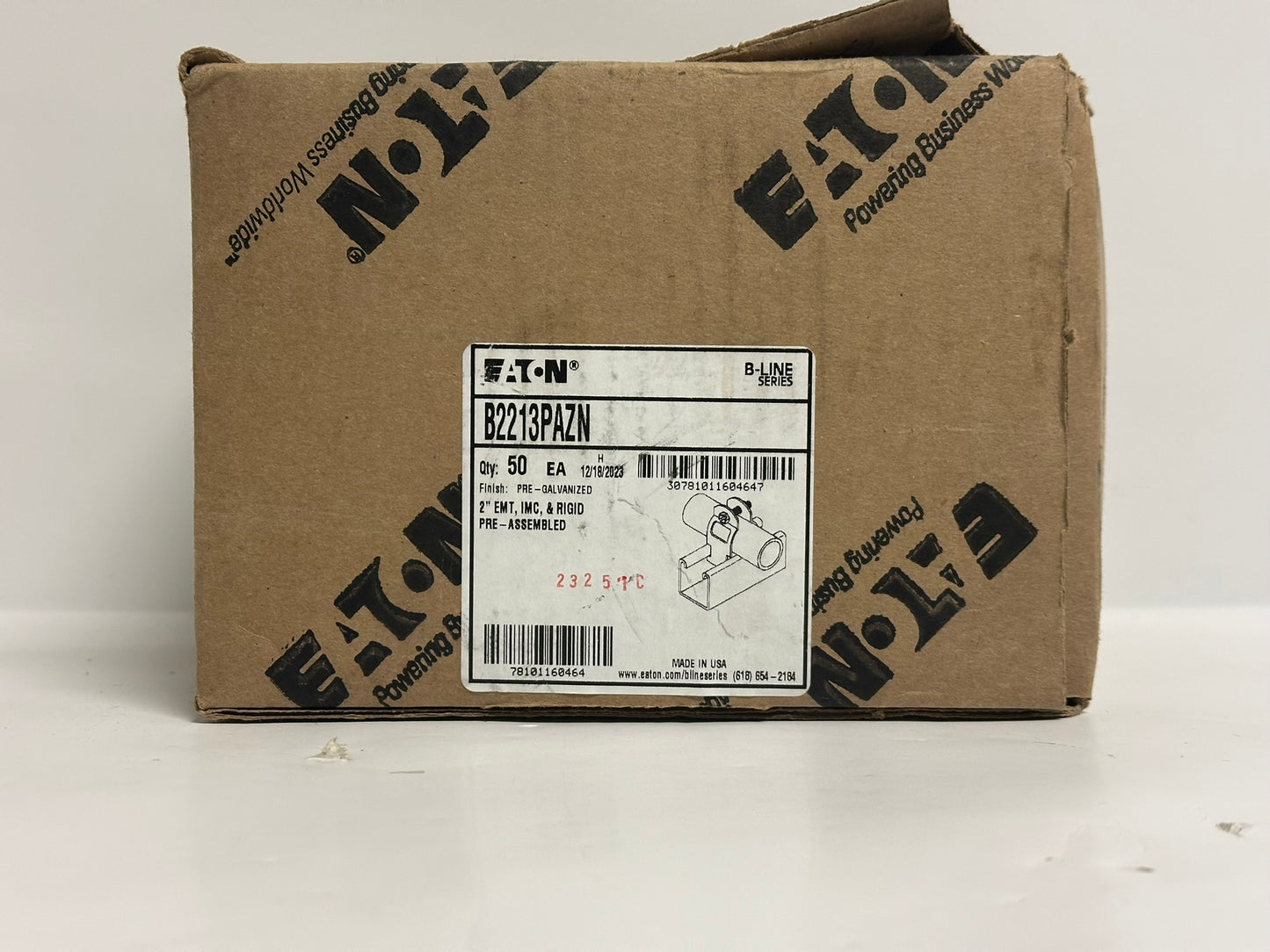 94 PK Eaton B2213PAZN 2" Zinc Pipe Clamp for EMT/Rigid Conduit Strut Systems