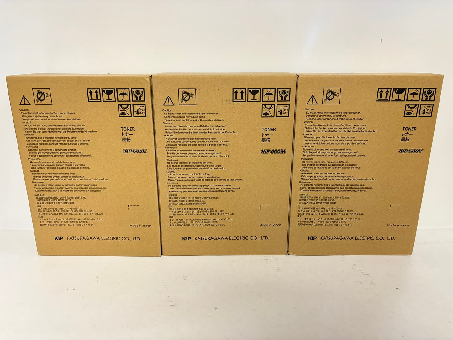 3 New Genuine Kip 600 Series CMY Toners Z480970020,Z480970030,Z480970040