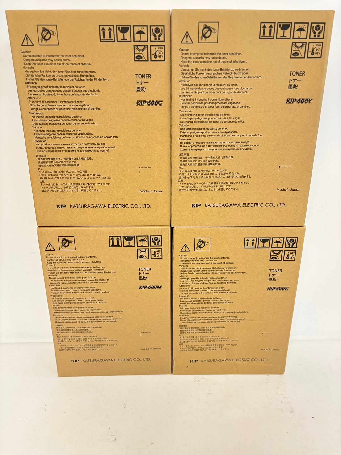 4 Genuine Kip 600 CMYK Toners Z480970020, Z480970030, Z480970040, Z480970010