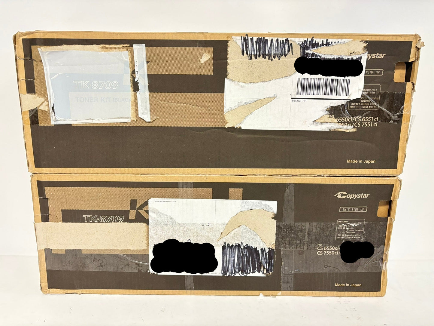 2 OEM Kyocera TASKalfa 6550ci,6551ci,7550ci Black Toners TK-8709K, 1T02K90CS0