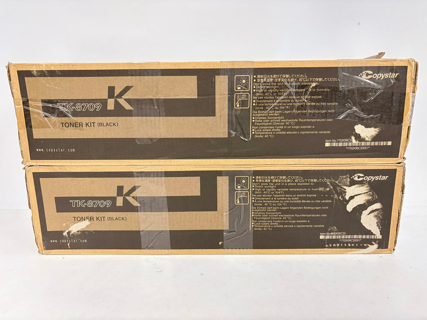 2 OEM Kyocera TASKalfa 6550ci,6551ci,7550ci Black Toners TK-8709K, 1T02K90CS0