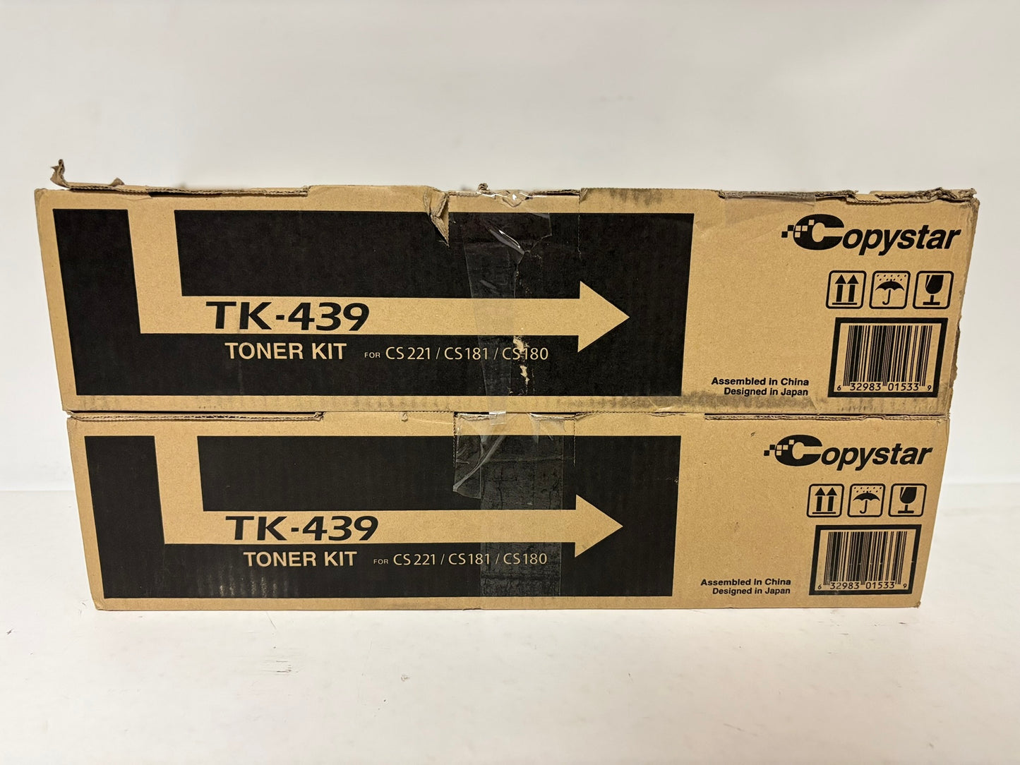 2 OEM Kyocera Copystar CS180,CS181,CS221 Black Toners TK-439, TK439, 1T02KH0CS0