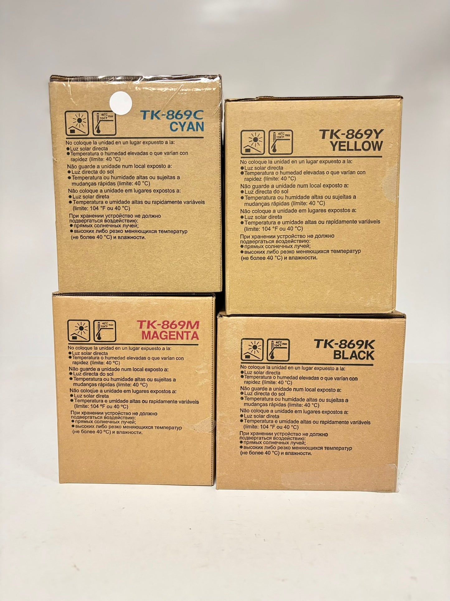 4 Genuine Kyocera TASKalfa 250ci,300ci,CS250ci,CS300ci TK-869 CMYK Toners
