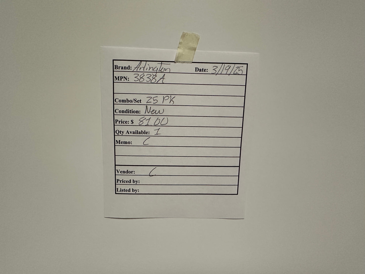 25 PK Arlington (3838A) 3/8" Locknut Style Duplex Connector, Zinc Die Cast