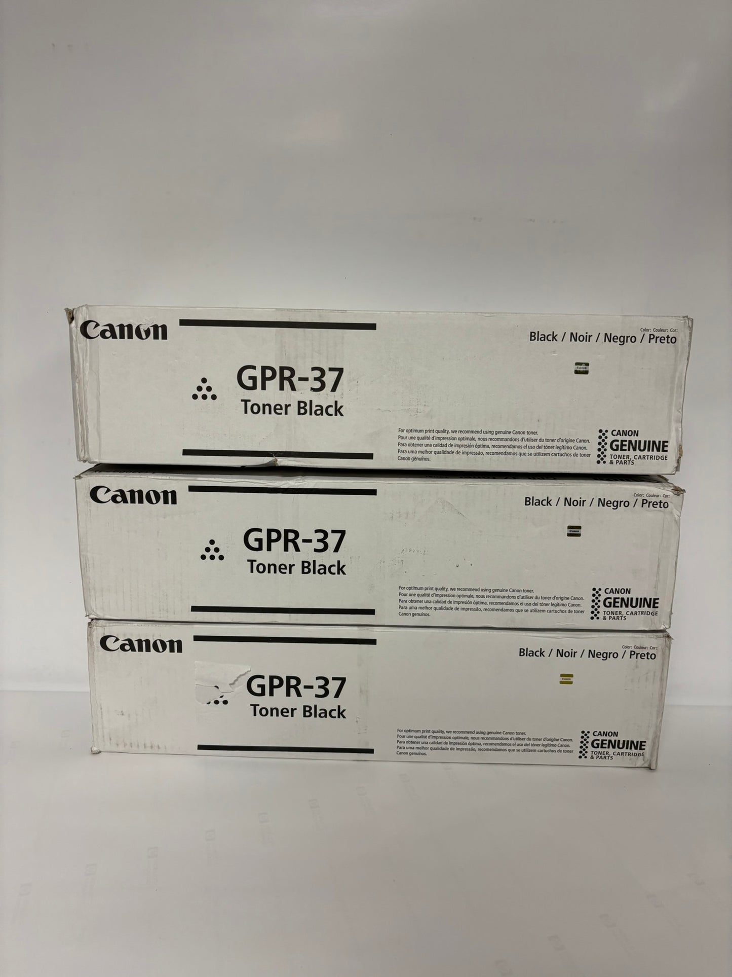 3 Cosmetic Genuine Canon iRA 8085,8095,8505,8285 Black Toners GPR-37, 3764B003AA