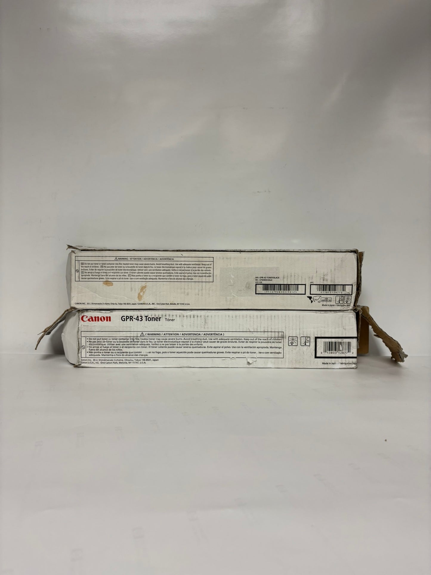 2 Open Genuine Canon iRA 4025, 4035, 4225, 4235 Black Toners GPR-43, 4792B003