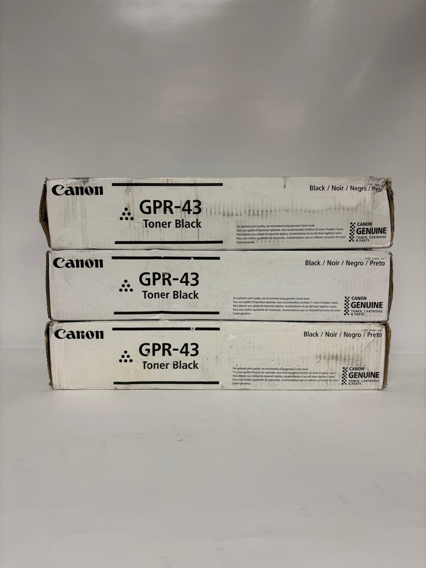 3 Cosmetic OEM Canon iRA 4025, 4035, 4225, 4235 Black Toners GPR-43, 4792B003