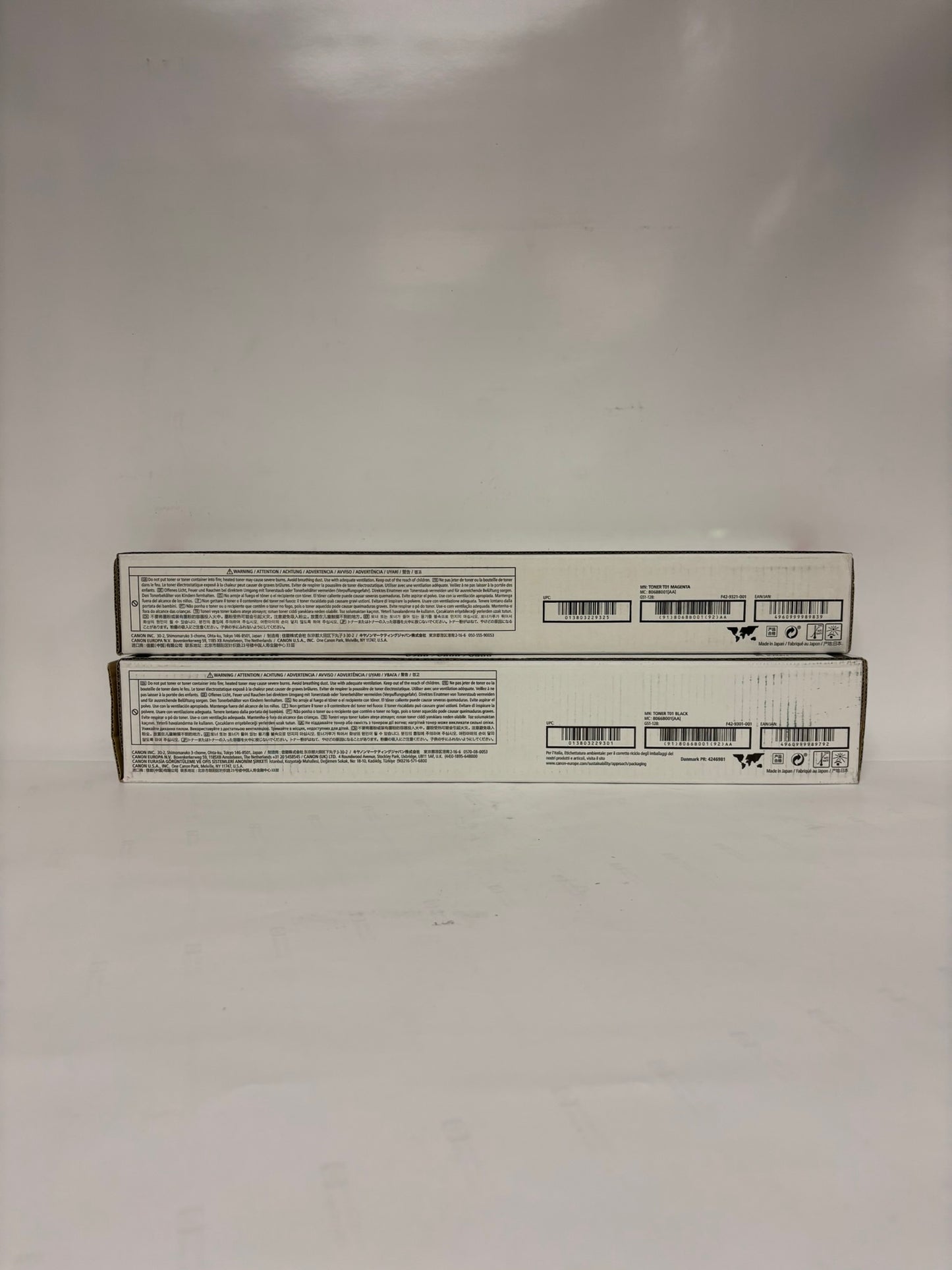 2 OEM Canon C60,C65,C600,C650,C660,C700,C710 Mag and Black Toners T01M, T01K