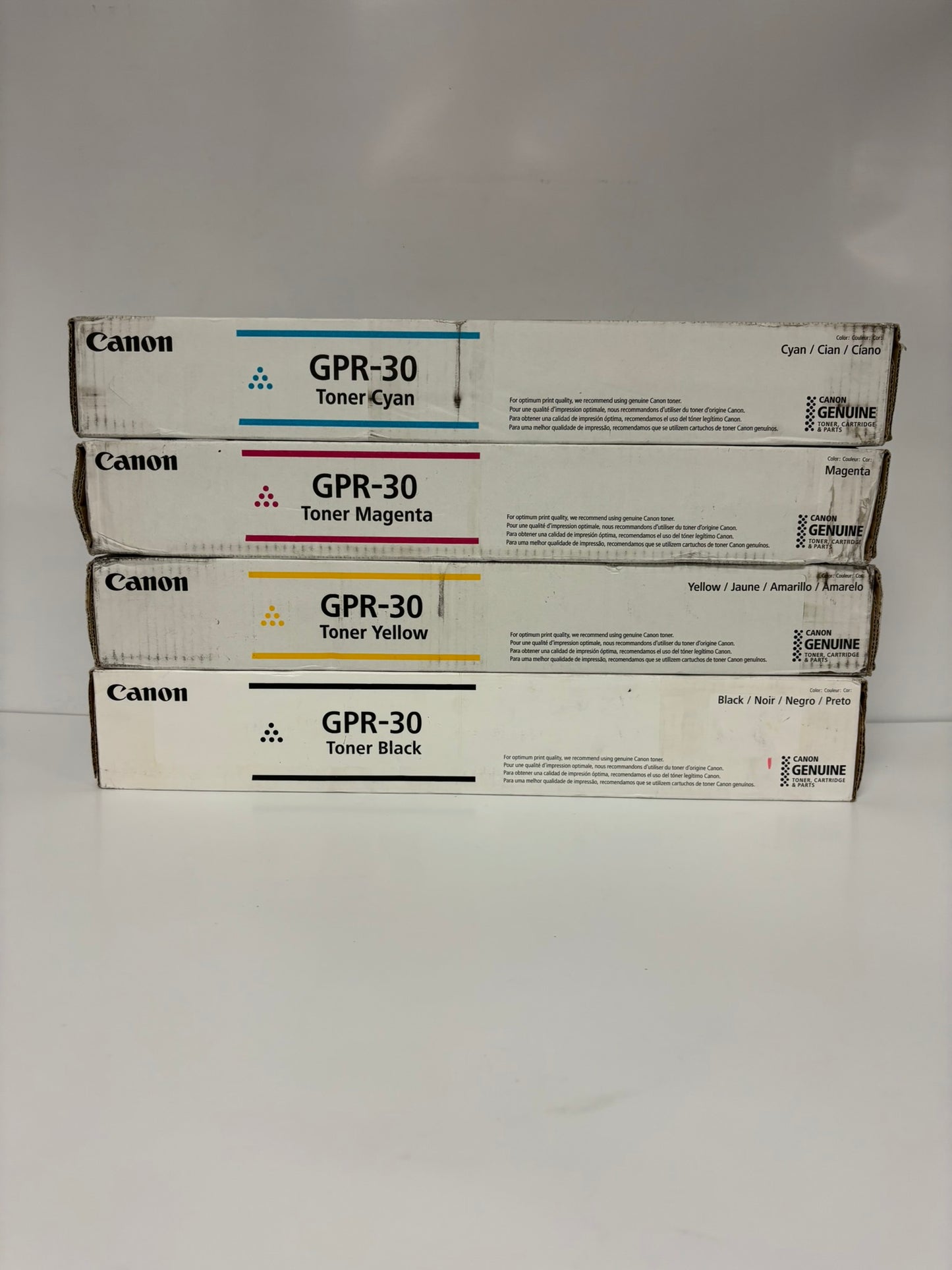 4 New Genuine Canon iR ADVANCE C5045,C5051,C5250,C5255 GPR-30 CMYK Toners