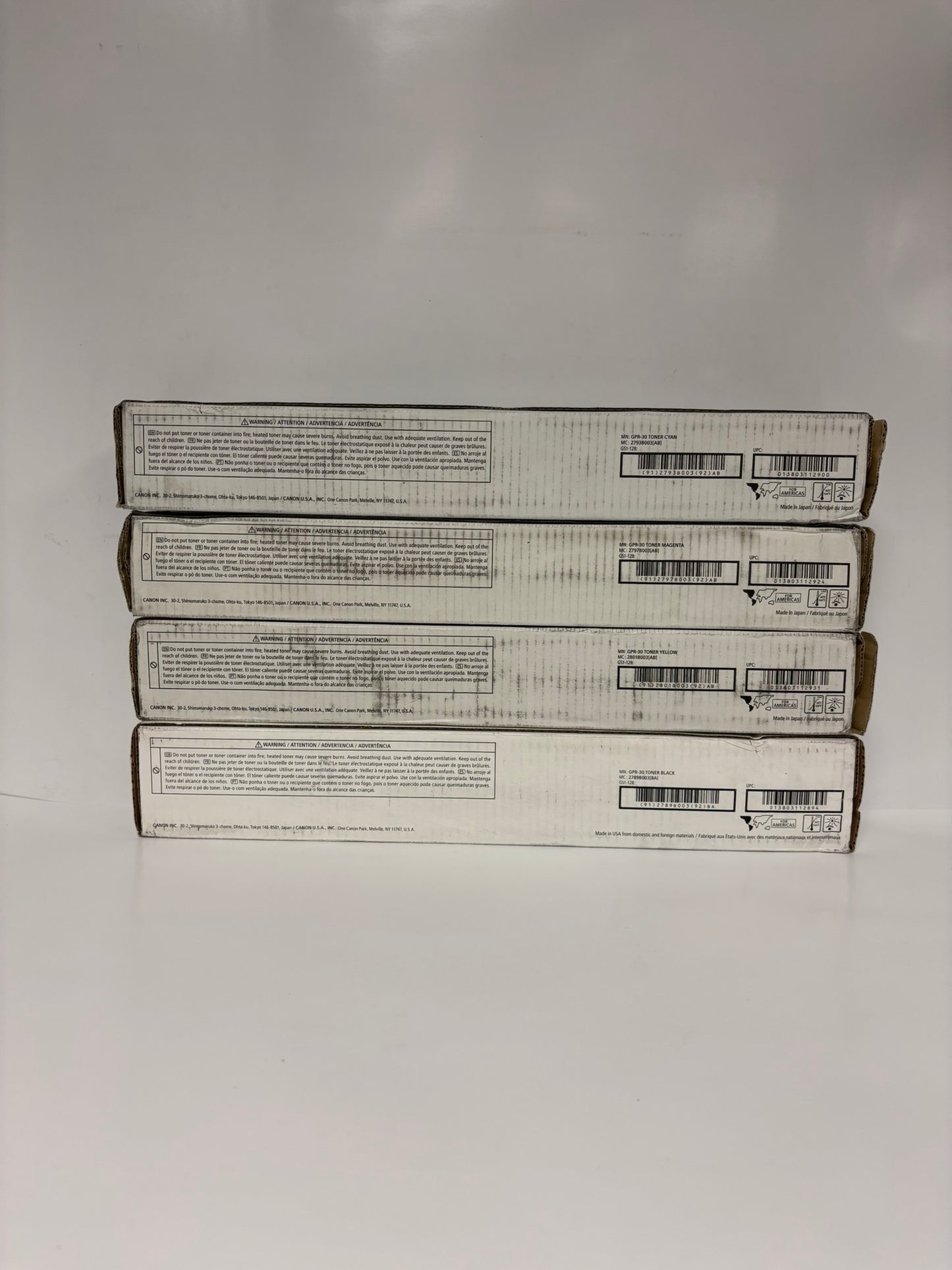 4 New Genuine Canon iR ADVANCE C5045,C5051,C5250,C5255 GPR-30 CMYK Toners