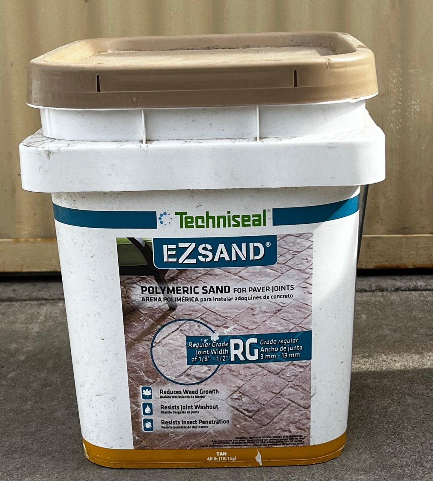 single- Techniseal EZ Sand 40 lbs. Tan Polymeric Sand Regular Grade-open