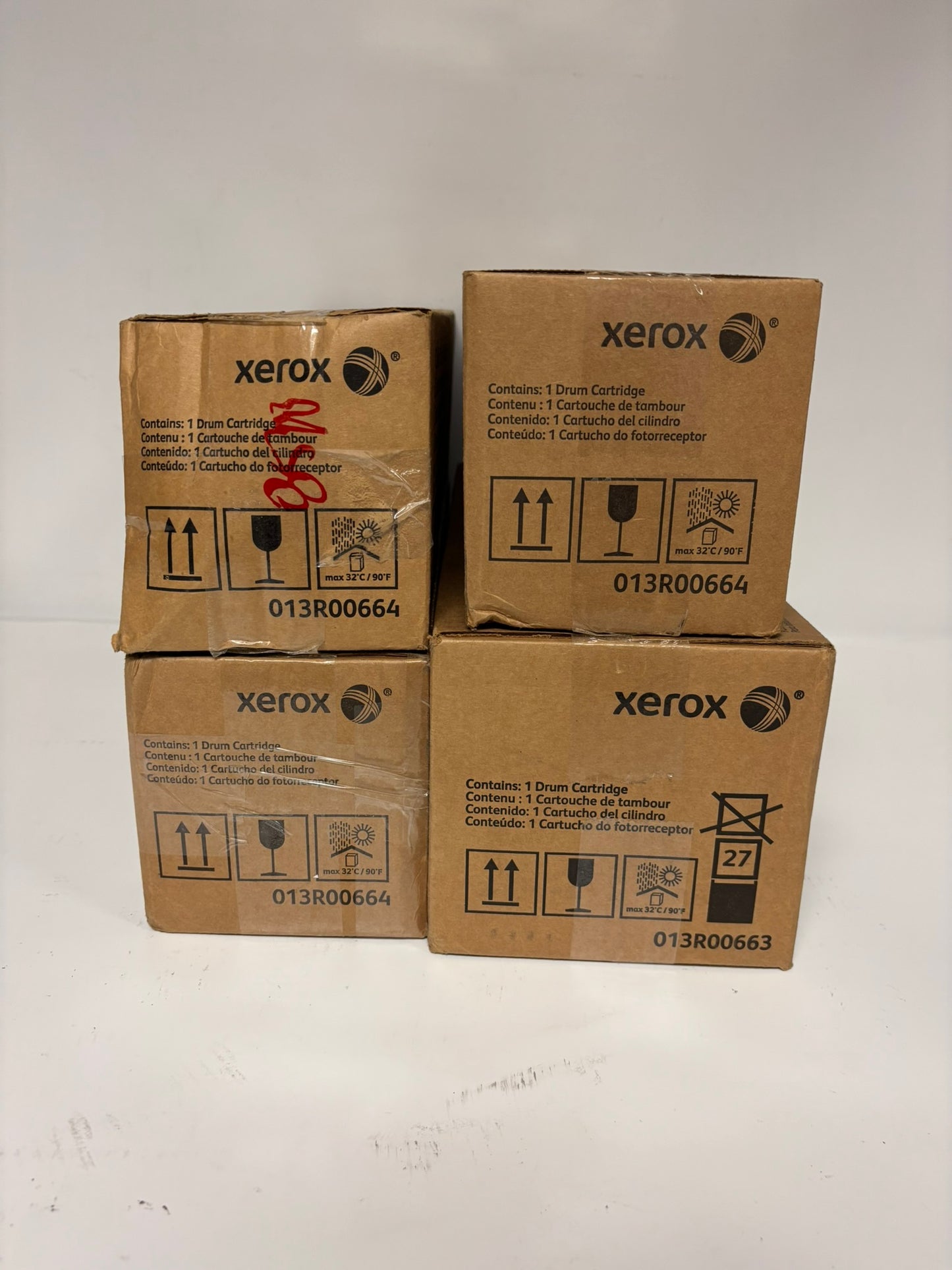 4 Cosmetic OEM Xerox C550,560,570,C60,C70 Drums 013R00663,013R00664 (1K & 3 Clr)