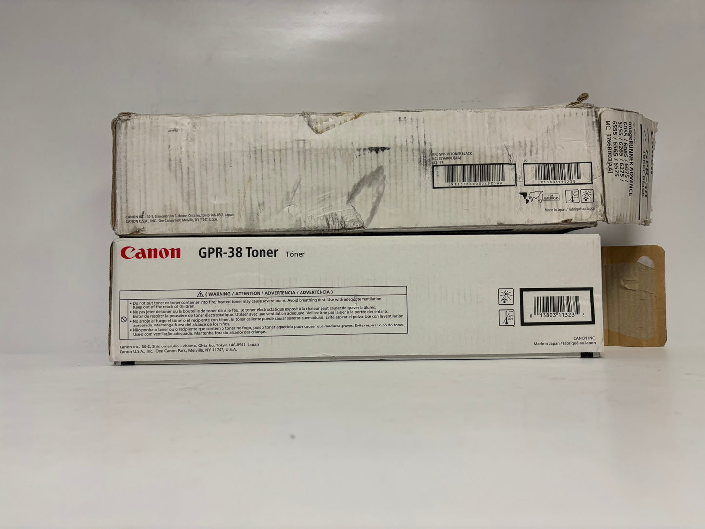 2 Open OEM Canon imageRUNNER 6055, 6065, 6765, 6780 Black Toners GPR-38 / GPR38