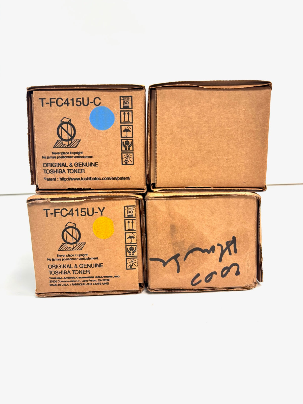 4 Genuine Toshiba E Studio 2515AC, 3015AC, 3515AC,4515AC CYYK Toners T-FC415U
