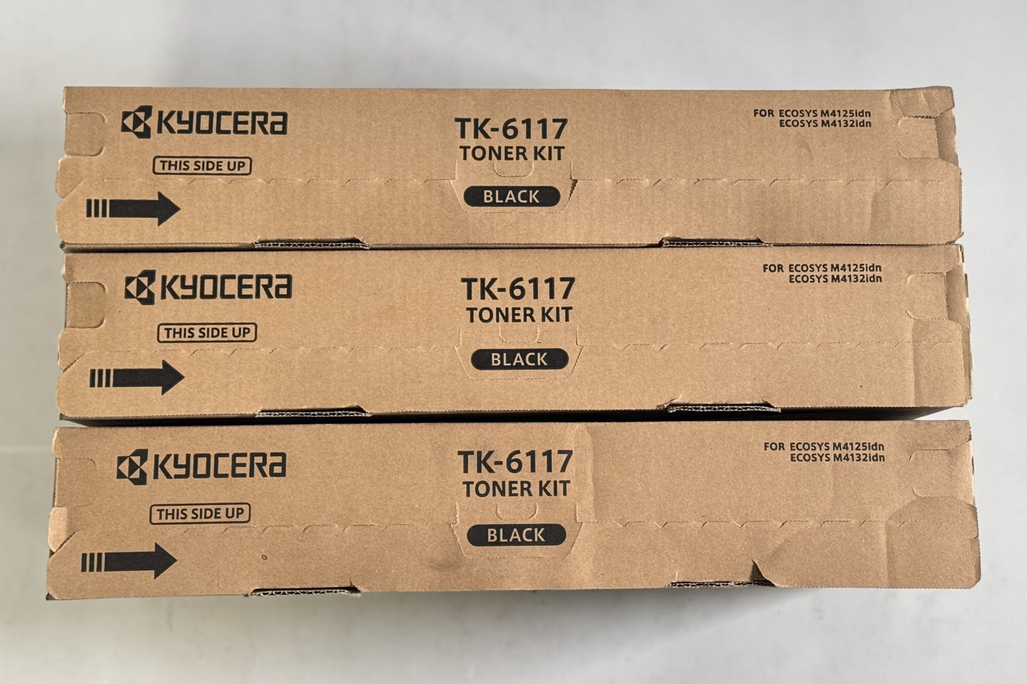 3 New OEM Kyocera ECOSYS M4125idn, M4132idn Black Toners TK-6117 (1T02P10US0)