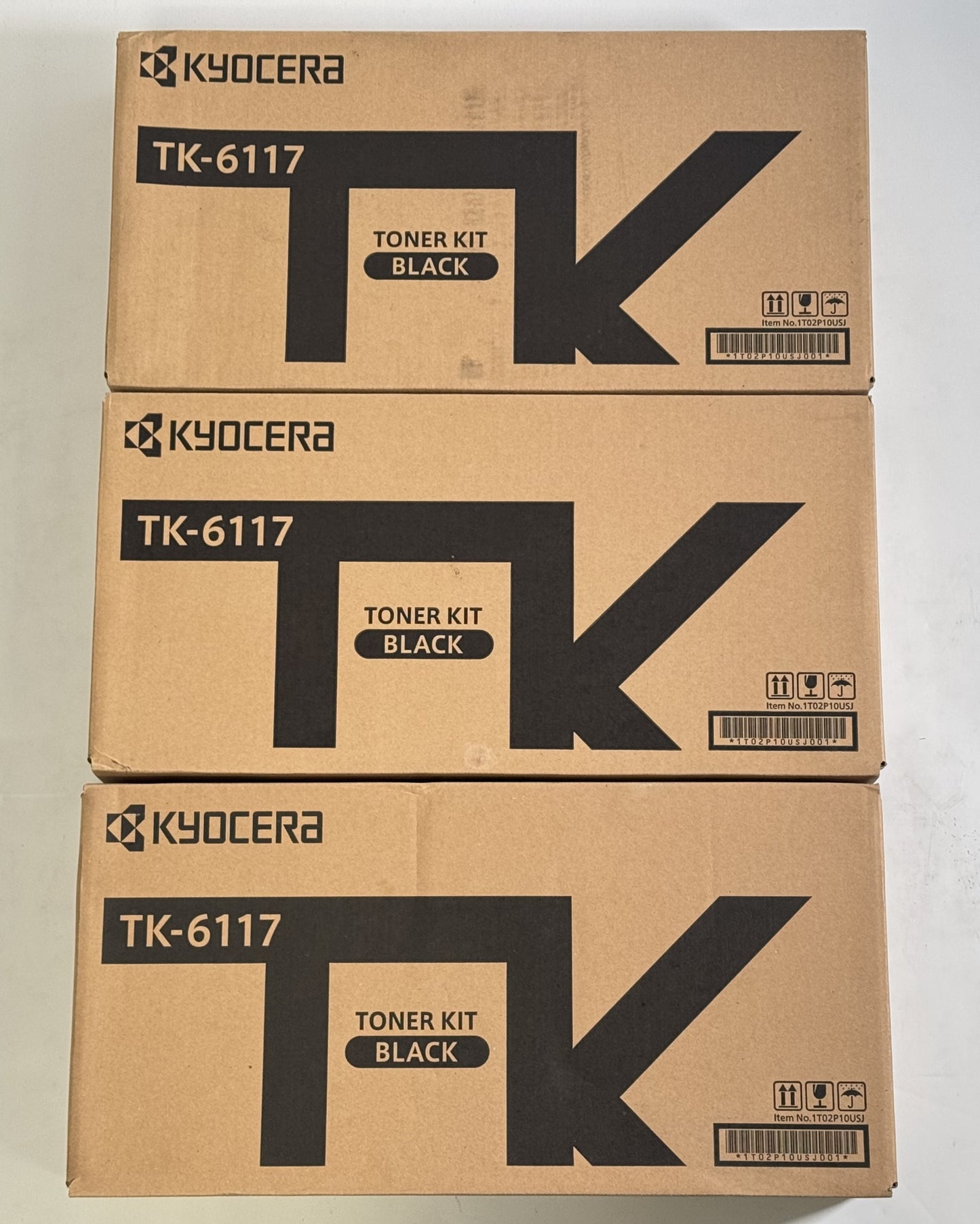3 New OEM Kyocera ECOSYS M4125idn, M4132idn Black Toners TK-6117 (1T02P10US0)