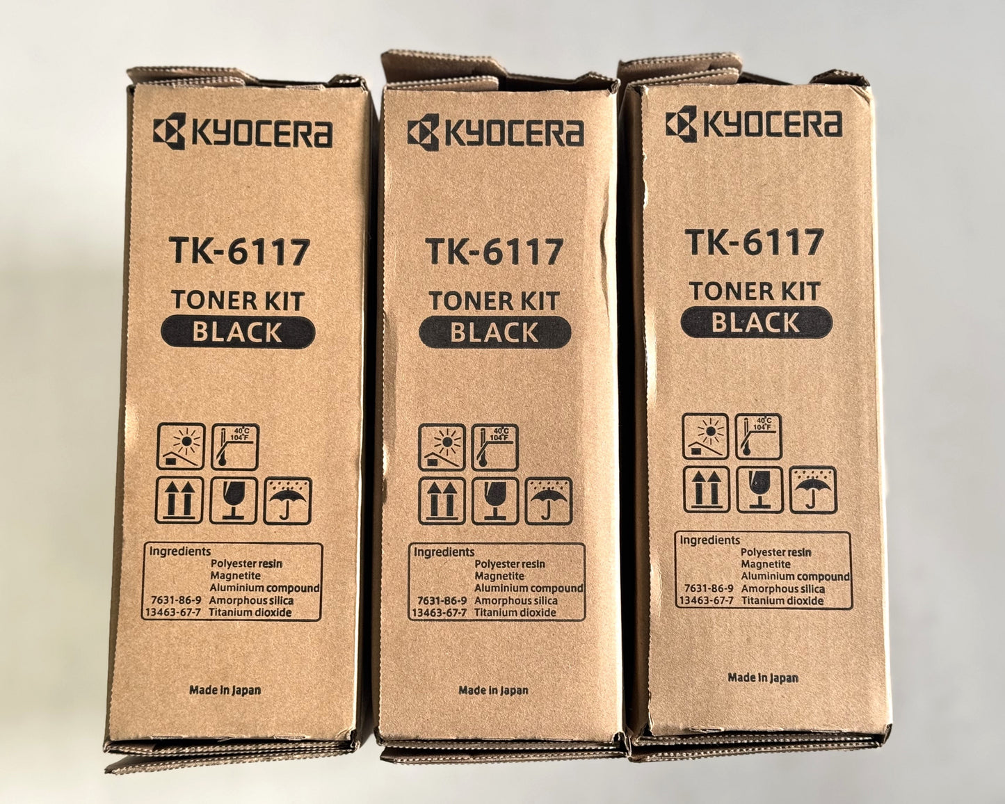3 New OEM Kyocera ECOSYS M4125idn, M4132idn Black Toners TK-6117 (1T02P10US0)