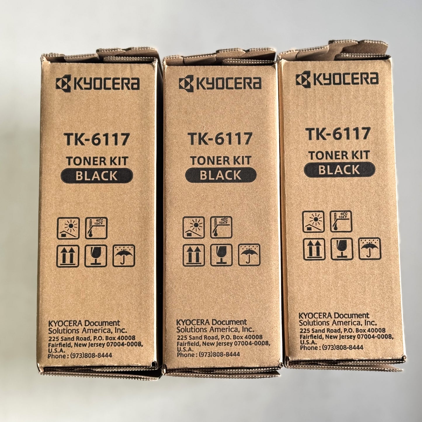 3 New OEM Kyocera ECOSYS M4125idn, M4132idn Black Toners TK-6117 (1T02P10US0)