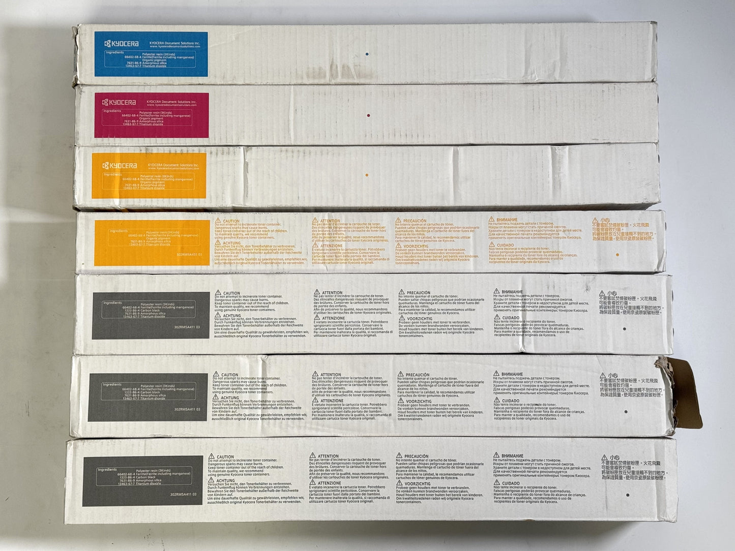 7 OEM Kyocera TASKalfa 3552ci,3553ci,4052ci TK-8527 CMYYKKK Toner (1 Open Black)