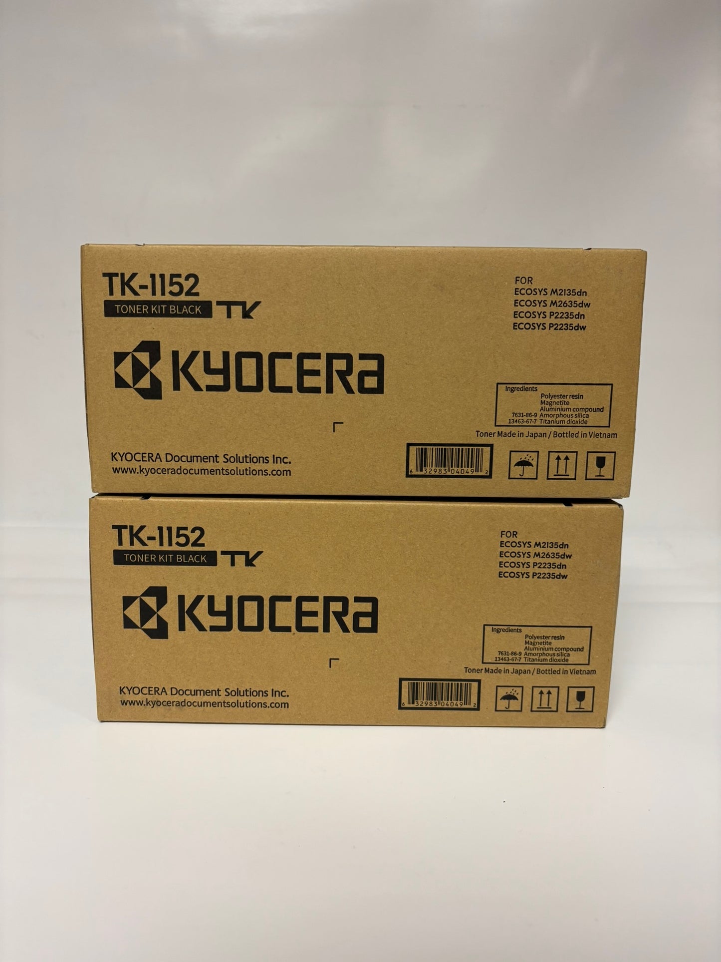 2 OEM Kyocera Copystar ECOSYS M2135dn,2635,P2235 Black Toners TK-1152