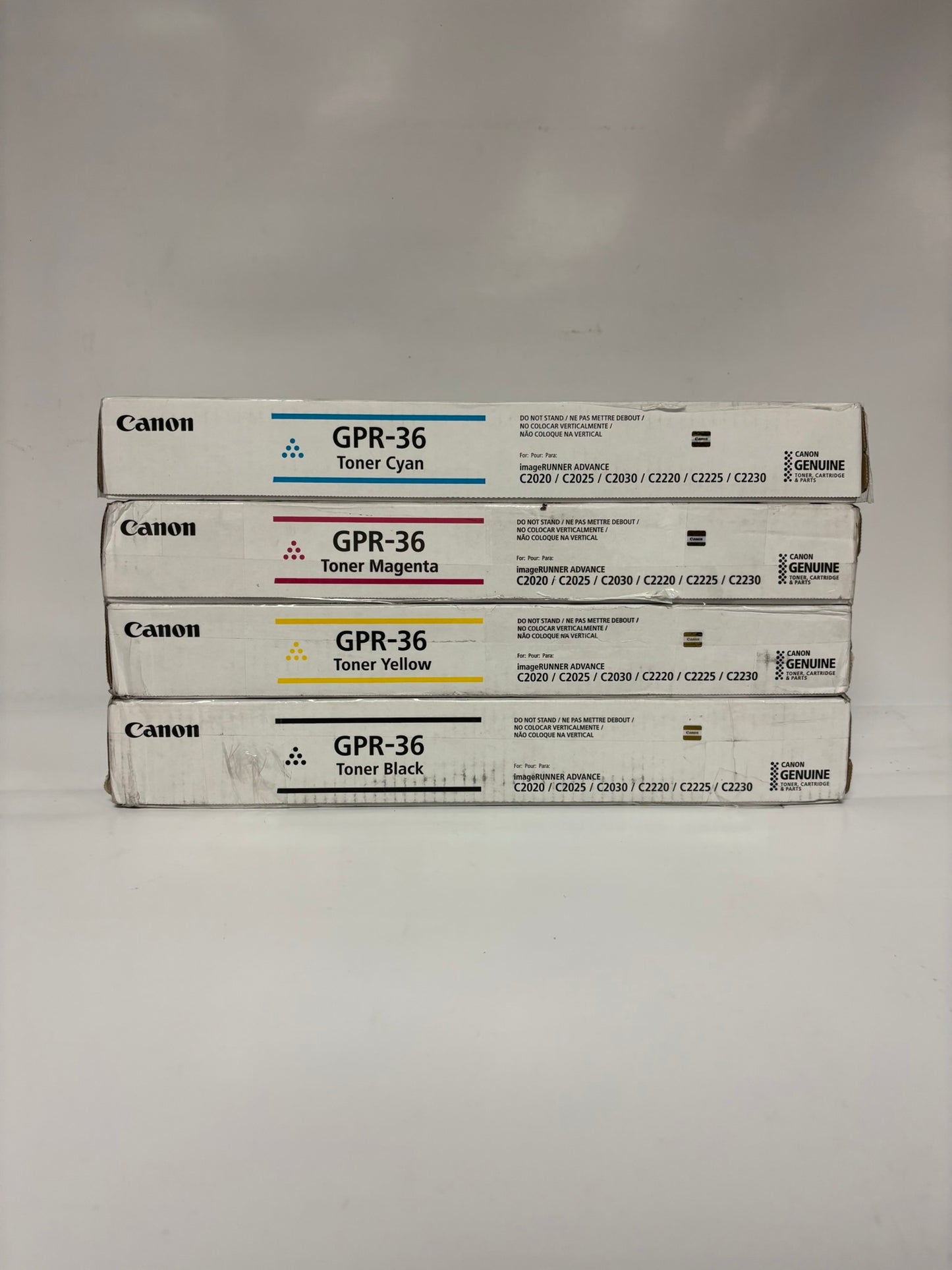 4 Genuine Canon iR ADV C2020,C2030,C2230 GPR-36 CMYK Toners