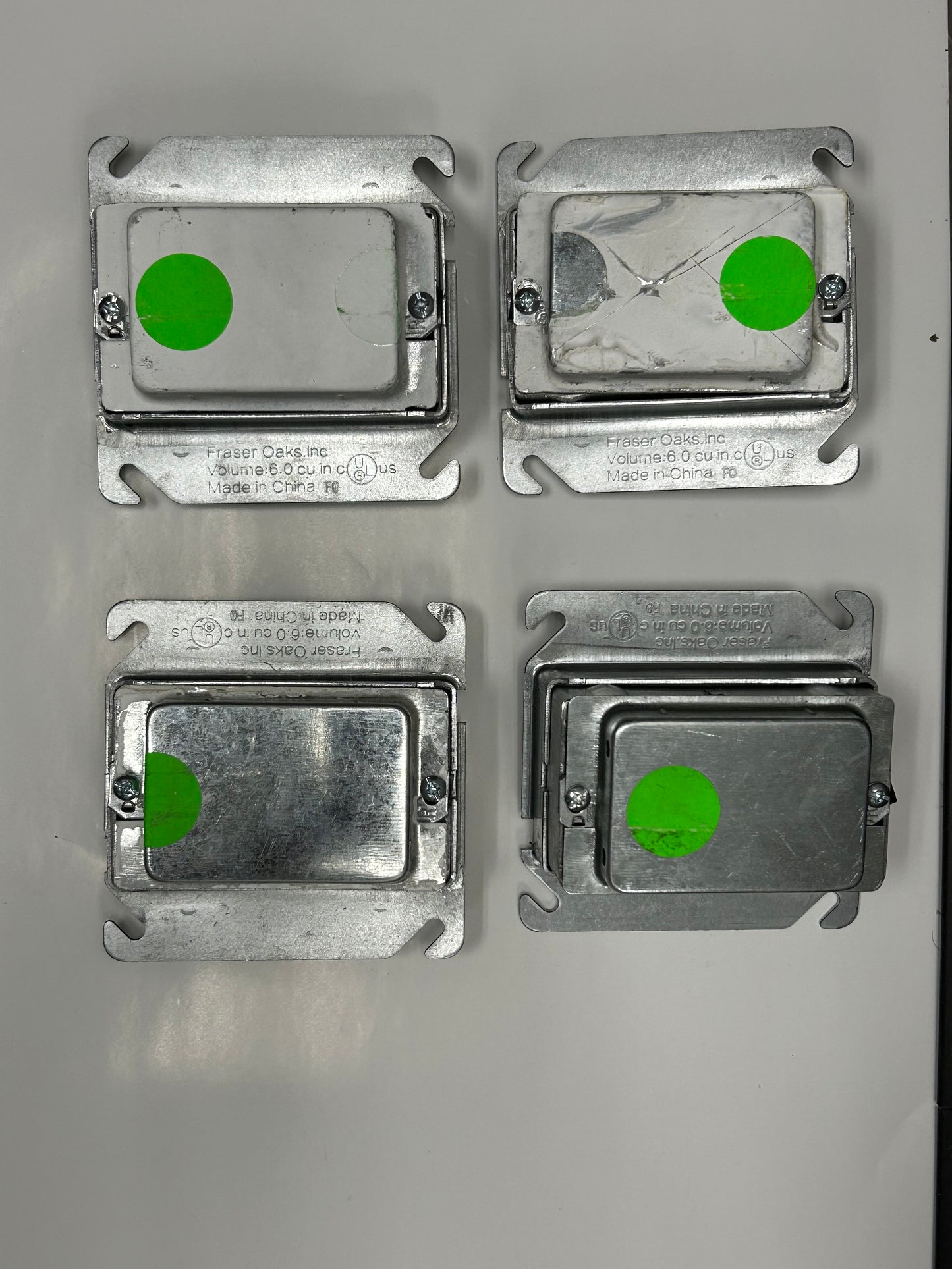 Lot of (10) Prefabricated Adjustable Ring Box with 15A-125v Receptacle Outlet