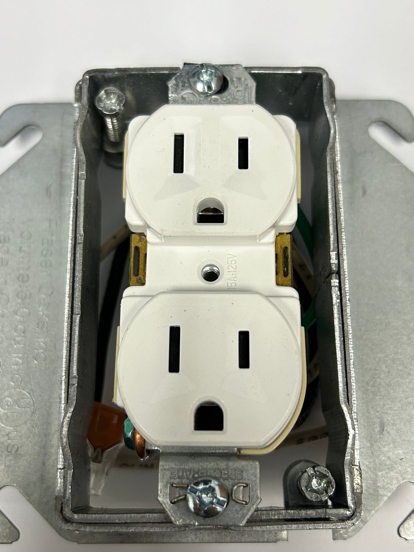 Lot of (10) Prefabricated Adjustable Ring Box with 15A-125v Receptacle Outlet