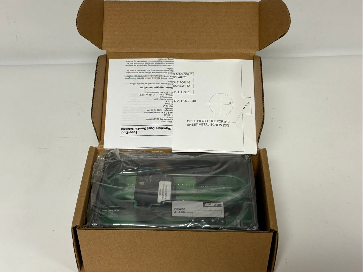 New Edwards EST SIGA-SD Photoelectric Duct Smoke Detector - Signature Series