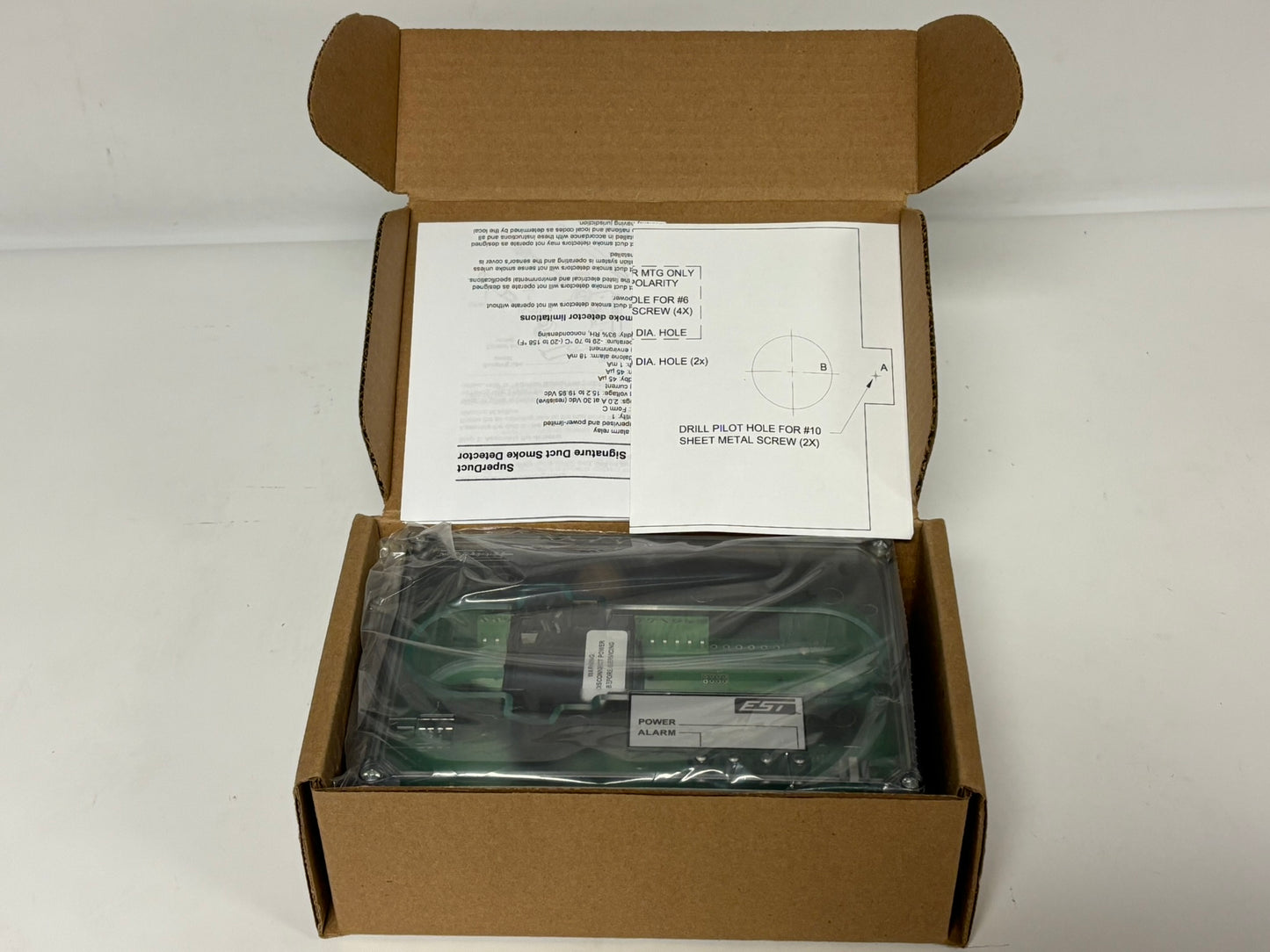New Edwards EST SIGA-SD Photoelectric Duct Smoke Detector - Signature Series