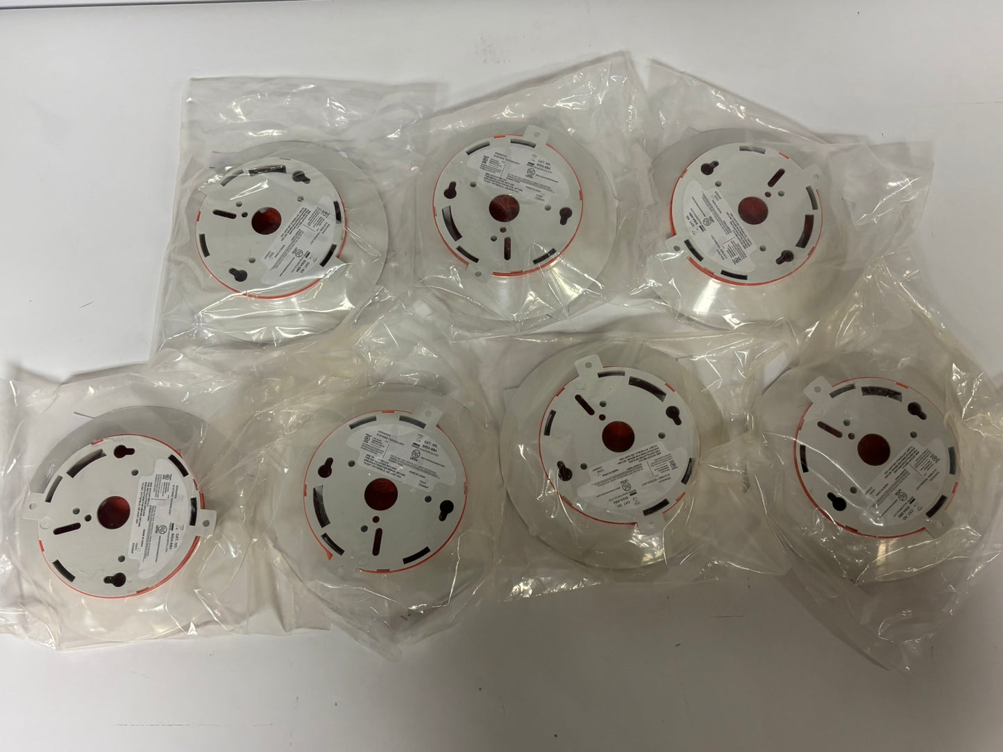 7 PK Edwards EST 4 Inch SIGA-SB4 Smoke Detector / Thermostat Base