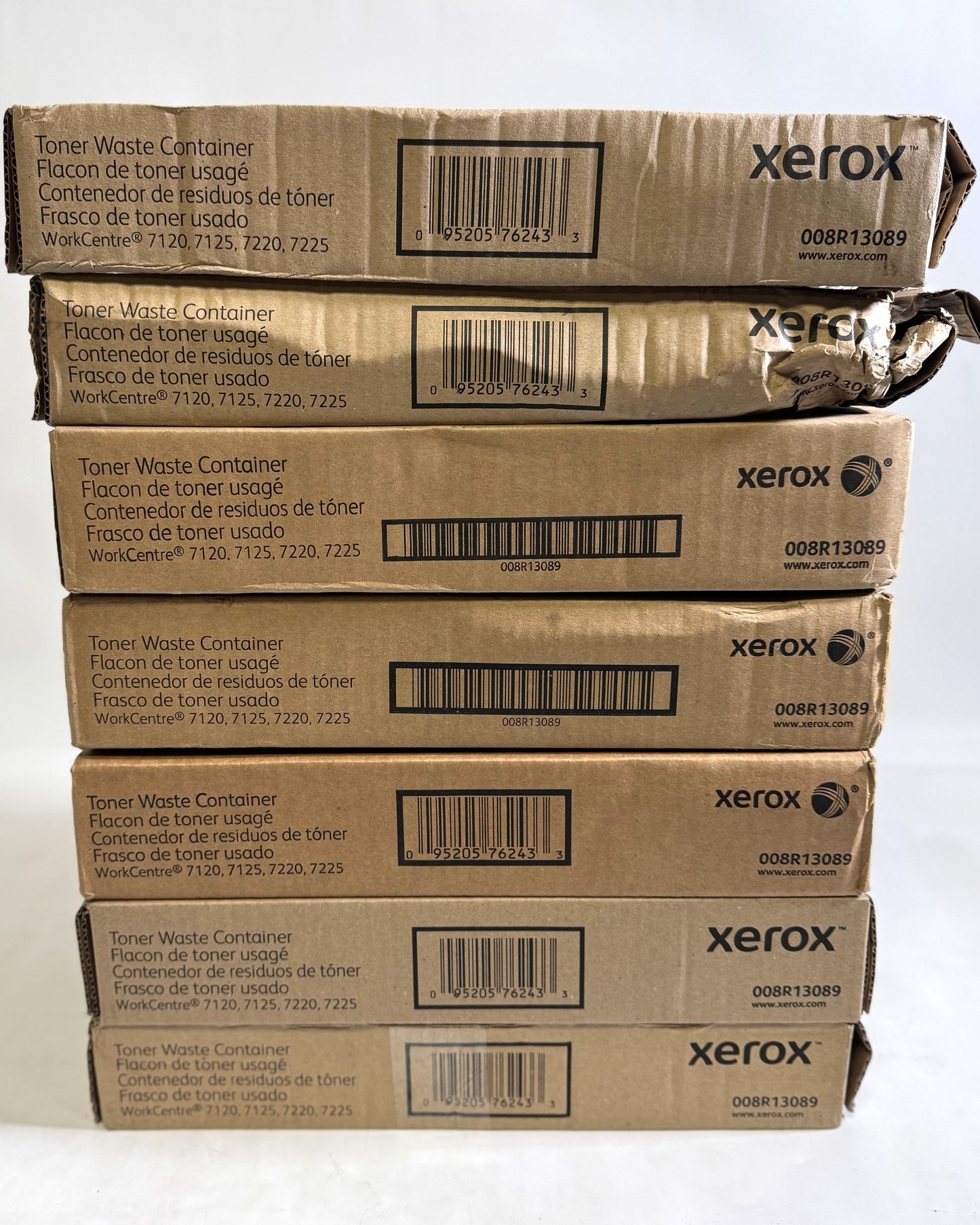 7 OEM Xerox WorkCentre 7120, 7125, 7220, 7225 Waste Toner Containers 008R13089