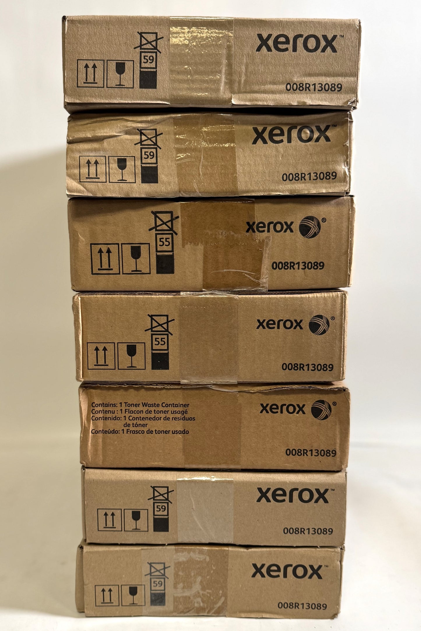 7 OEM Xerox WorkCentre 7120, 7125, 7220, 7225 Waste Toner Containers 008R13089