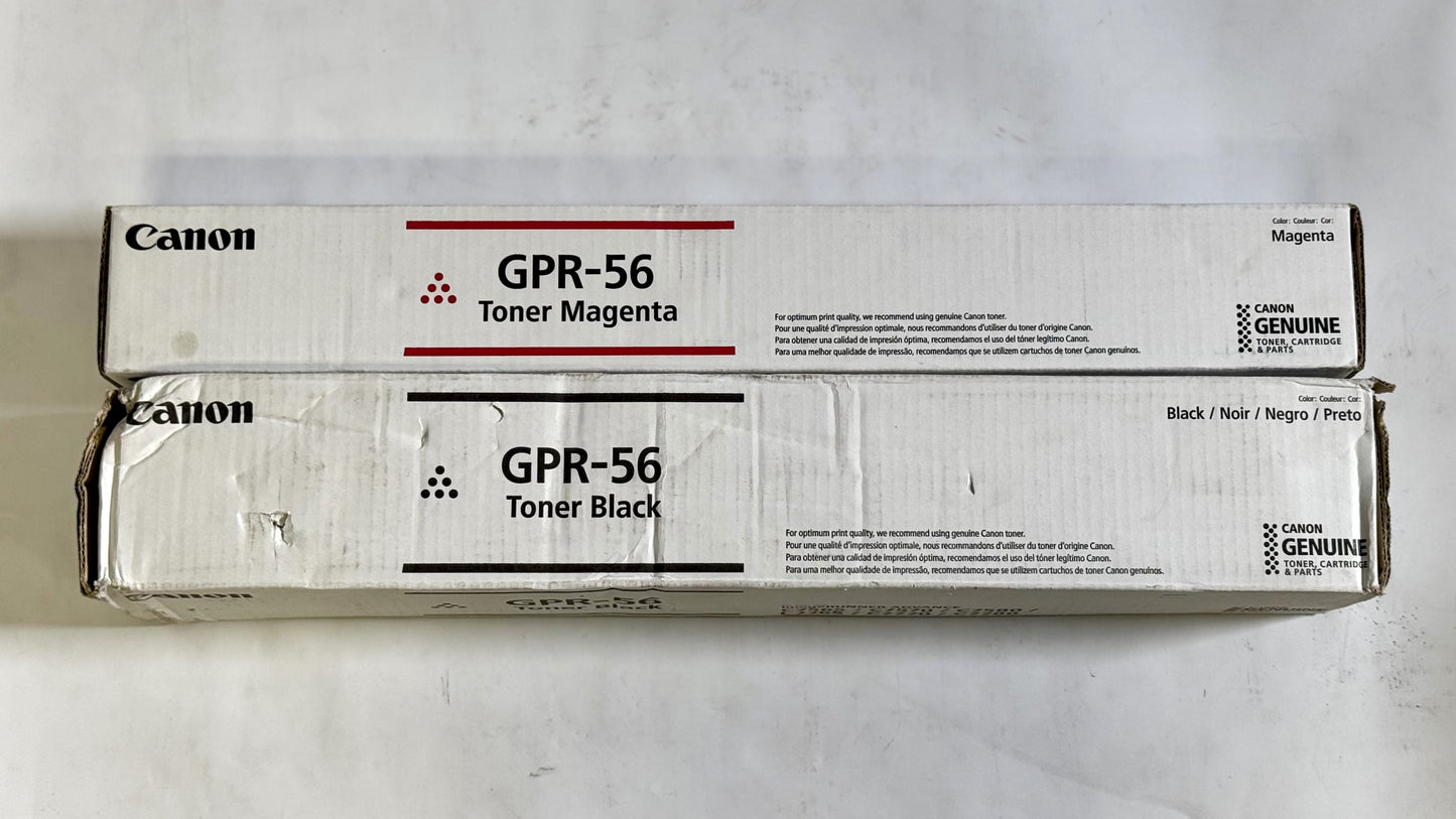 2 OEM Canon IR C7565,C7570,C7580,C7765,C7770 GPR-56M, GPR-56K MK Toners