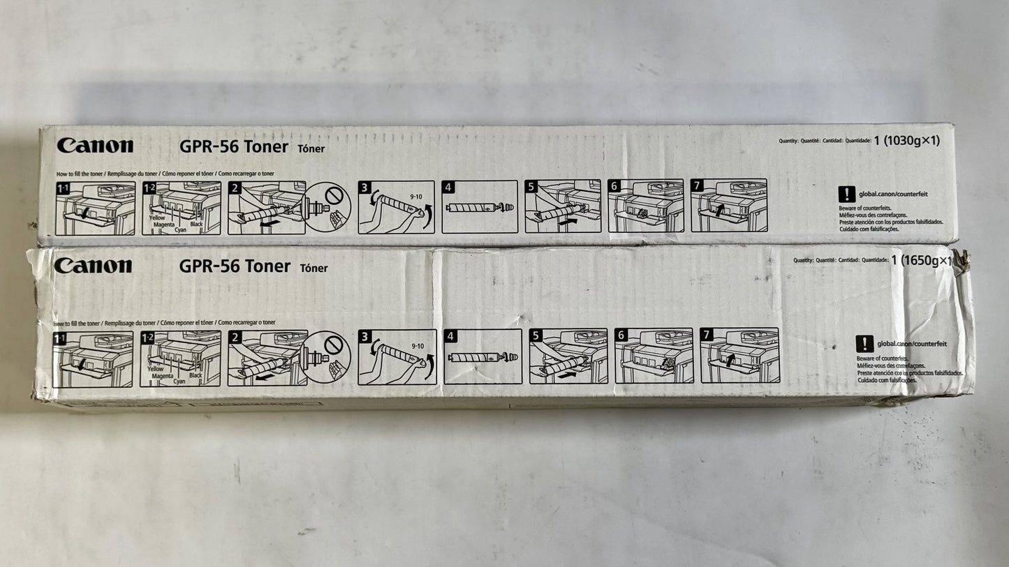 2 OEM Canon IR C7565,C7570,C7580,C7765,C7770 GPR-56M, GPR-56K MK Toners