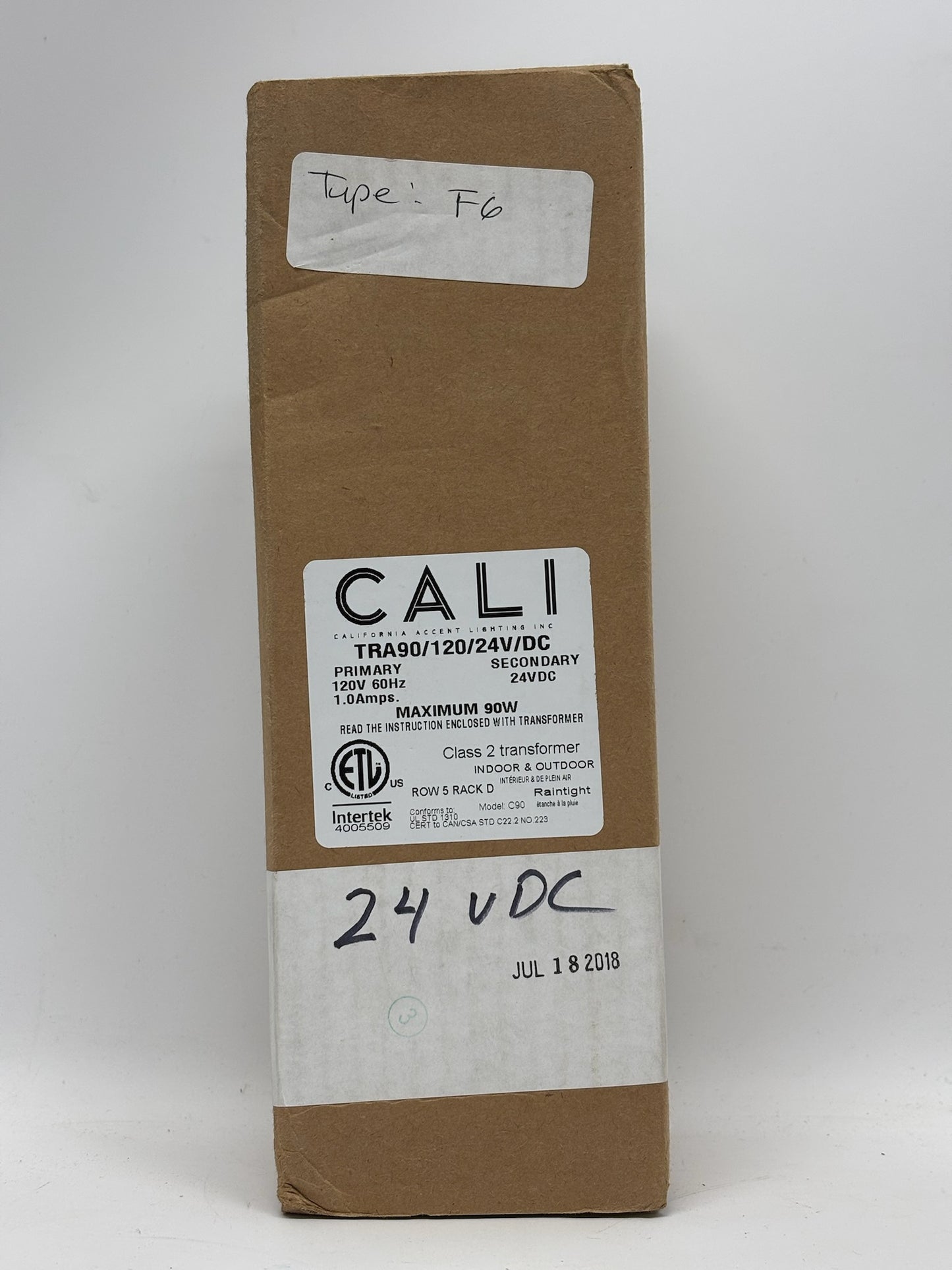 Cali TRA Transformer, 90/120V AC to 24V DC, Compact Single-Piece Unit