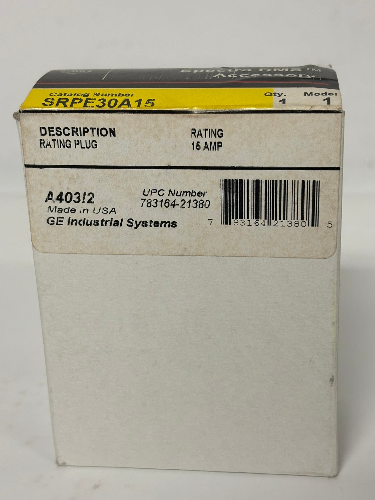 New GE RMS Spectra SRPE30A15 Circuit Breaker Plugs - 15 AMP