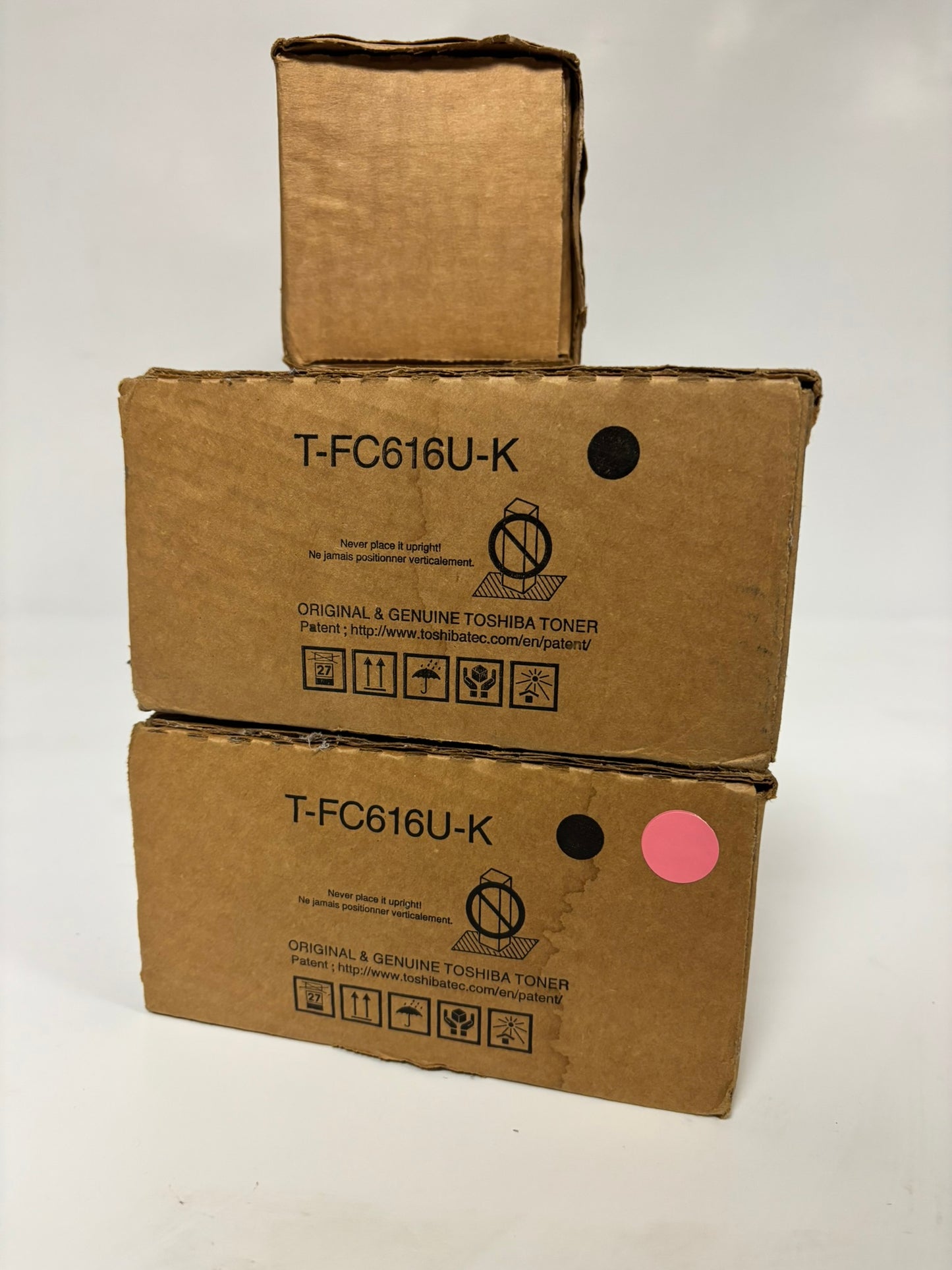 3 OEM Toshiba eSTUDIO 5516AC,6516AC,7516AC T-FC616U-CKK Toners(Water Damage Box)