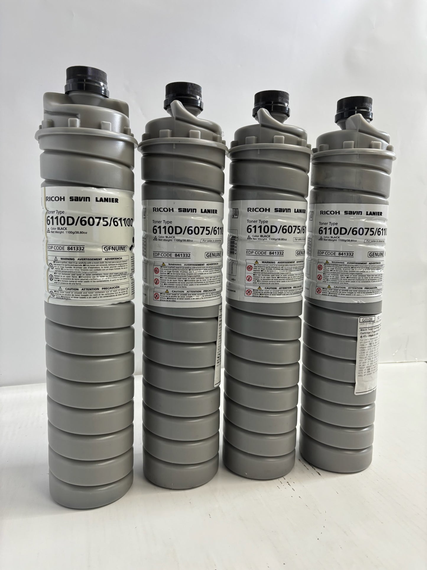 4 New Genuine Ricoh Aficio 1060,1075,2051,2075 Type 6110D Black Toners 841332