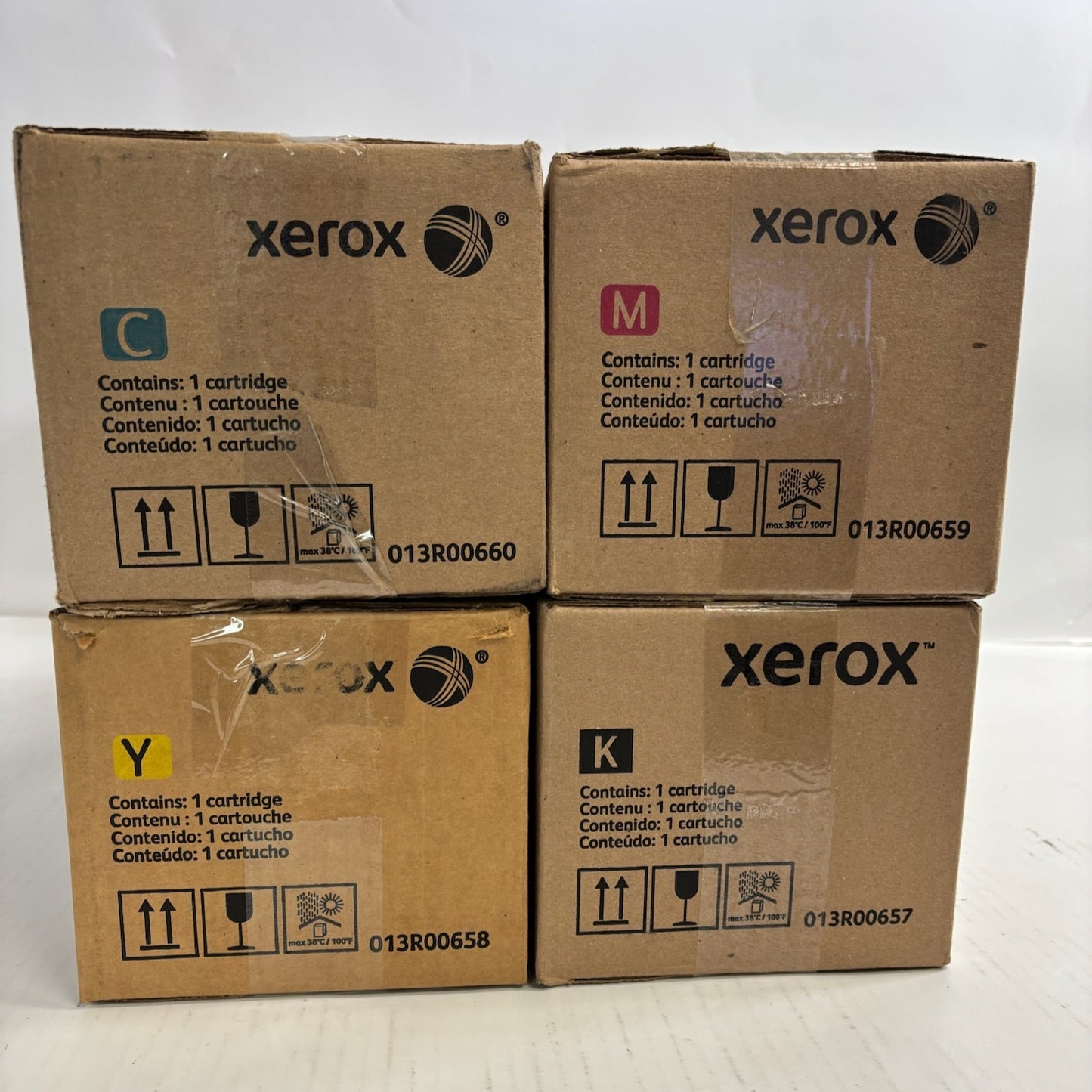 4 New Genuine Xerox WC7120,7125,7220,7225 CMYK Drums 013R00657,658,659,660