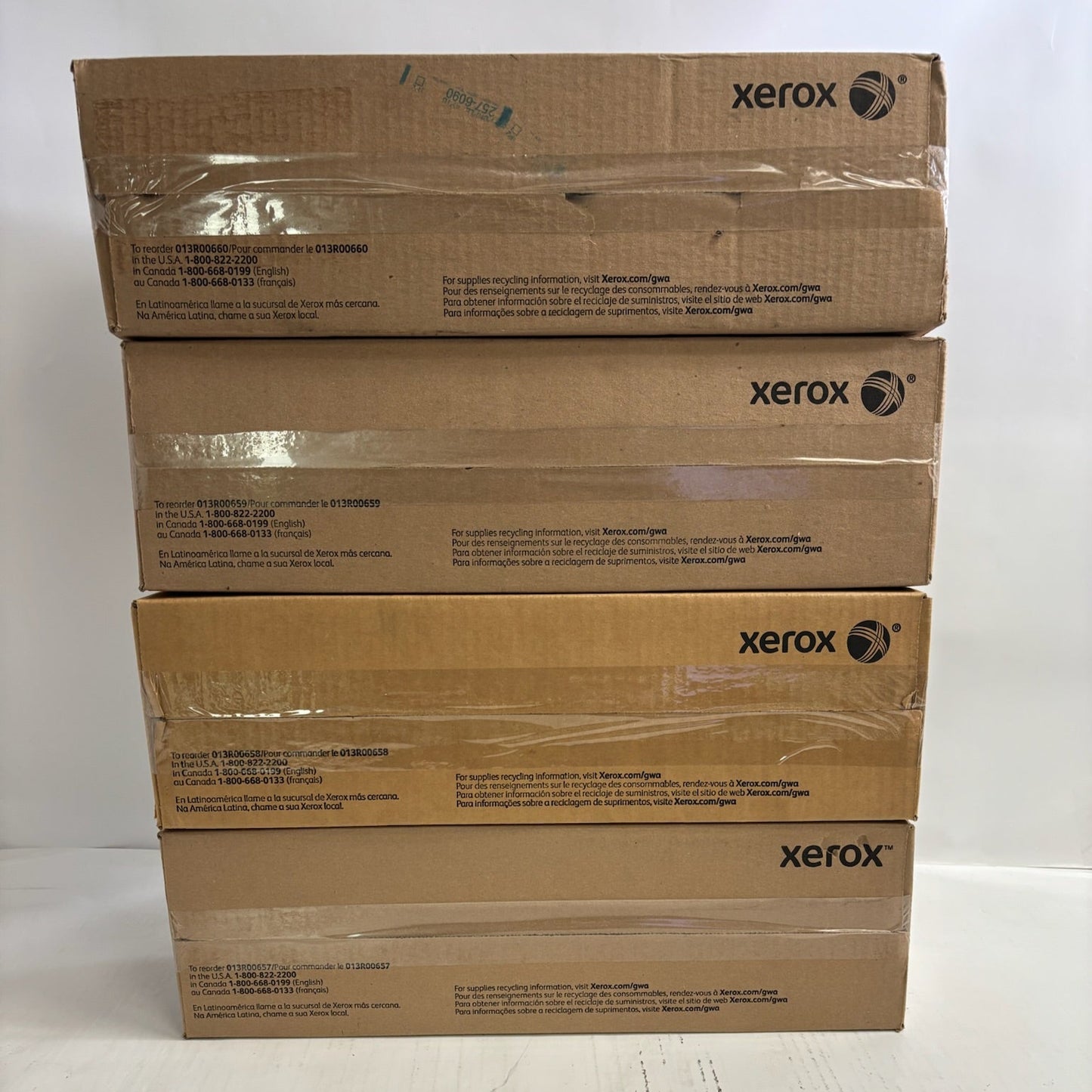 4 New Genuine Xerox WC7120,7125,7220,7225 CMYK Drums 013R00657,658,659,660