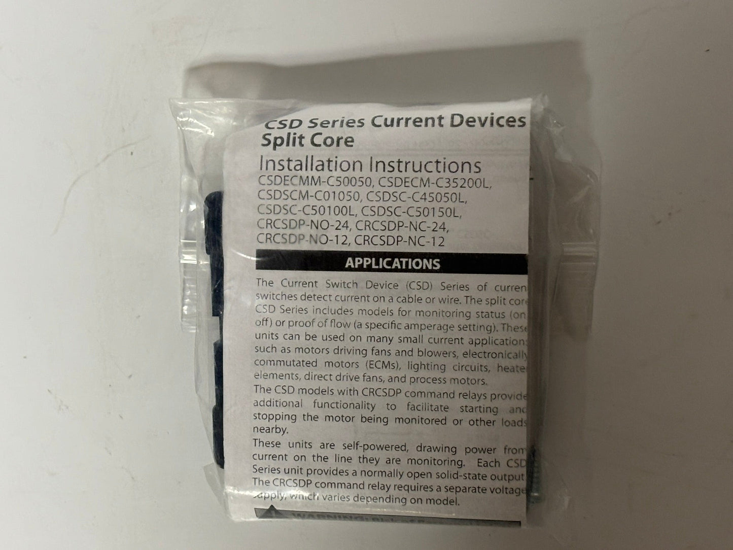 New Johnson Control CSDSC-C50100L1 Current Switch Relay Sensor Self-Calibrate
