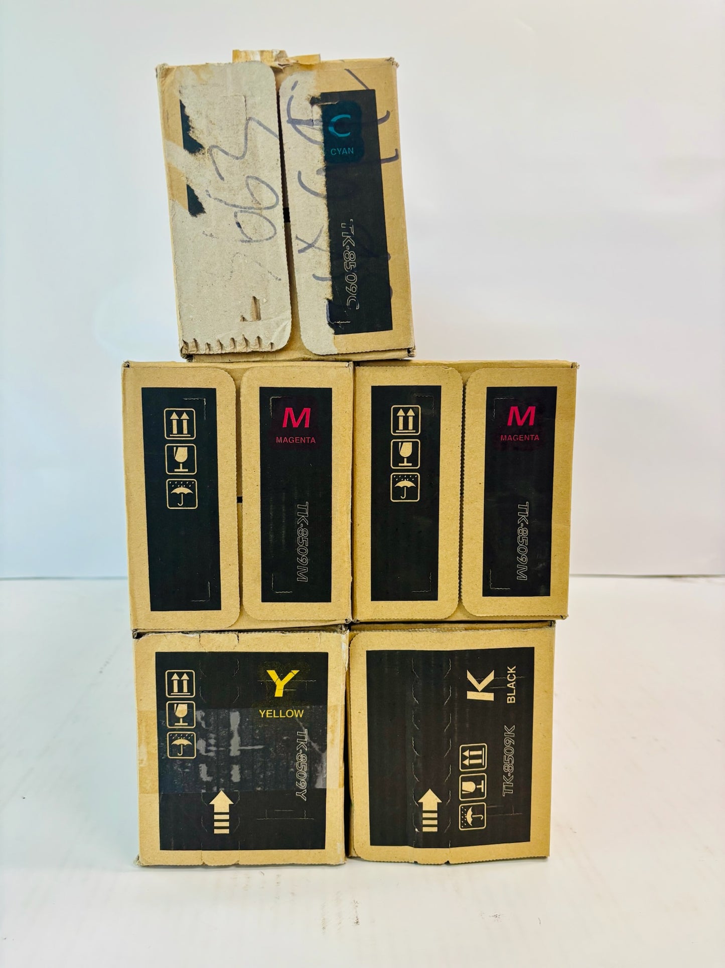 5 OEM Kyocera CS 4550ci, 4551 ci Cyan, Magenta, Yellow & Black Toner TK-8509 CMMYK