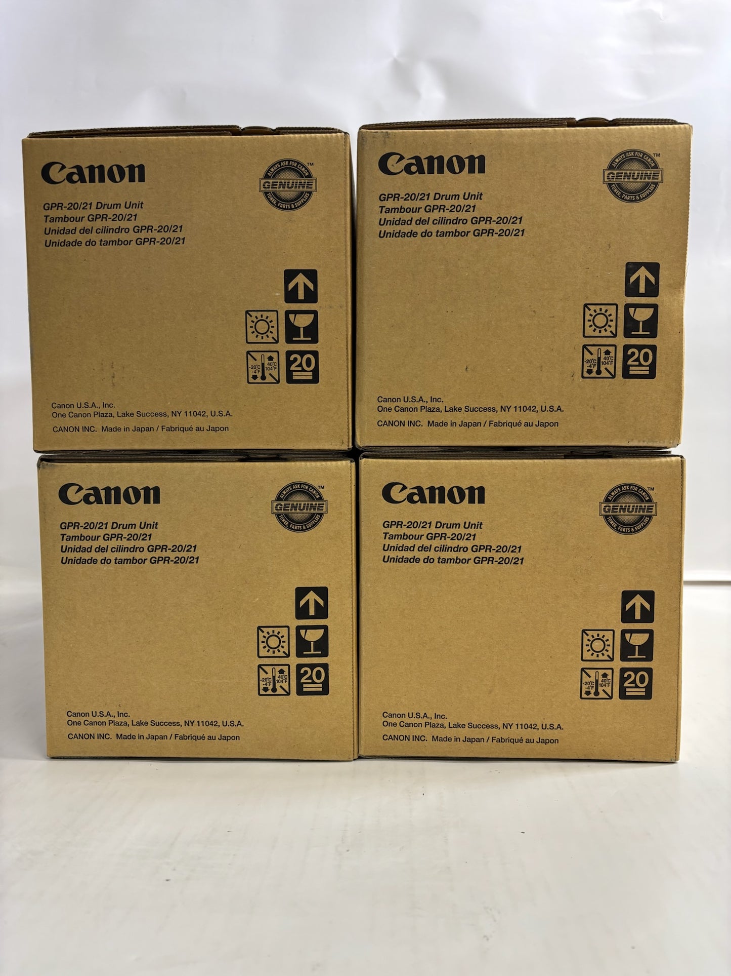 4 New Genuine Canon Color iR C4080, 4580,5180, 5185 GPR-20/21 CMYK Drum Unit