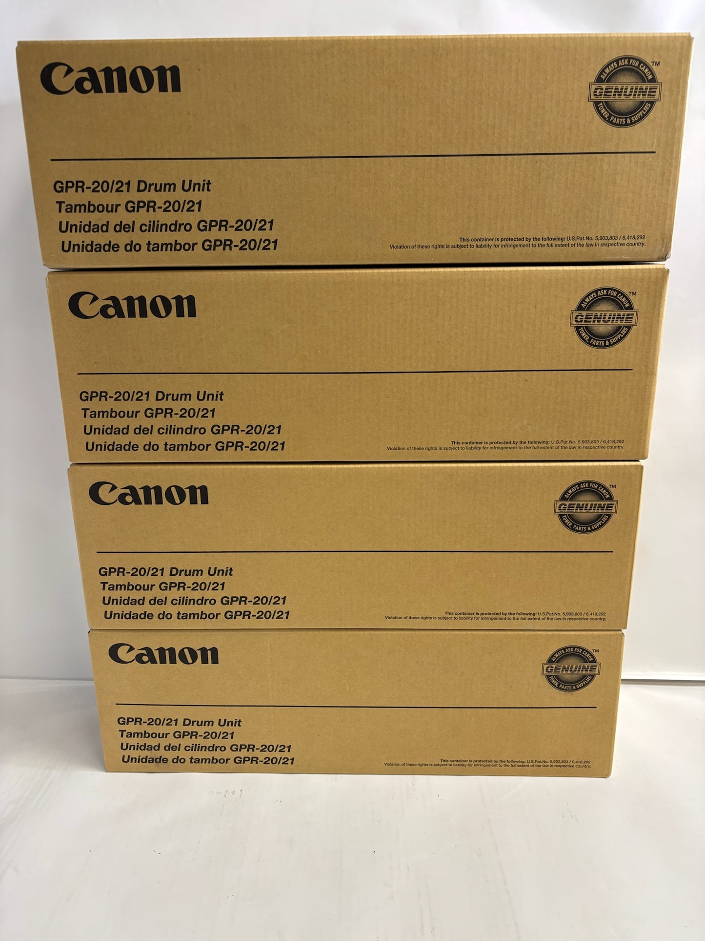 4 New Genuine Canon Color iR C4080, 4580,5180, 5185 GPR-20/21 CMYK Drum Unit