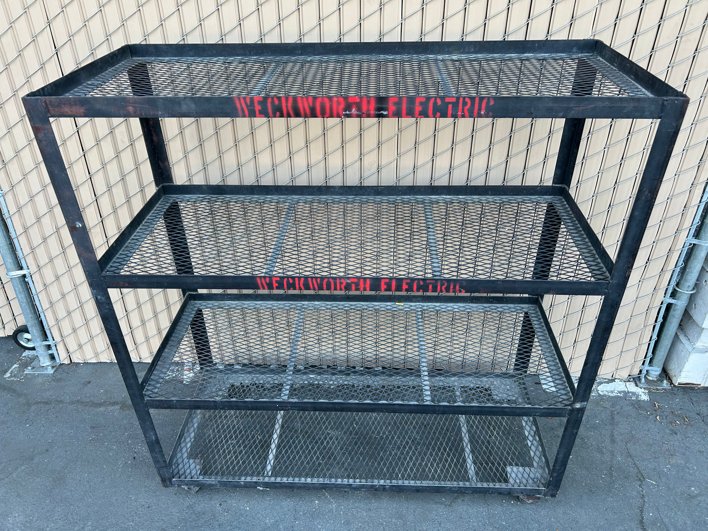 Bulk Storage Rack on wheels - Wire Decking, 5ft x 5ft x 2 ft Shelving 4 levels