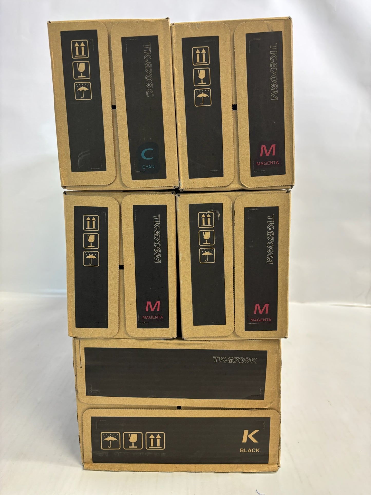 5 New Genuine Kyocera TASKalfa 6550ci,6551ci, CMMMK Toners TK-8709(No Yellow)