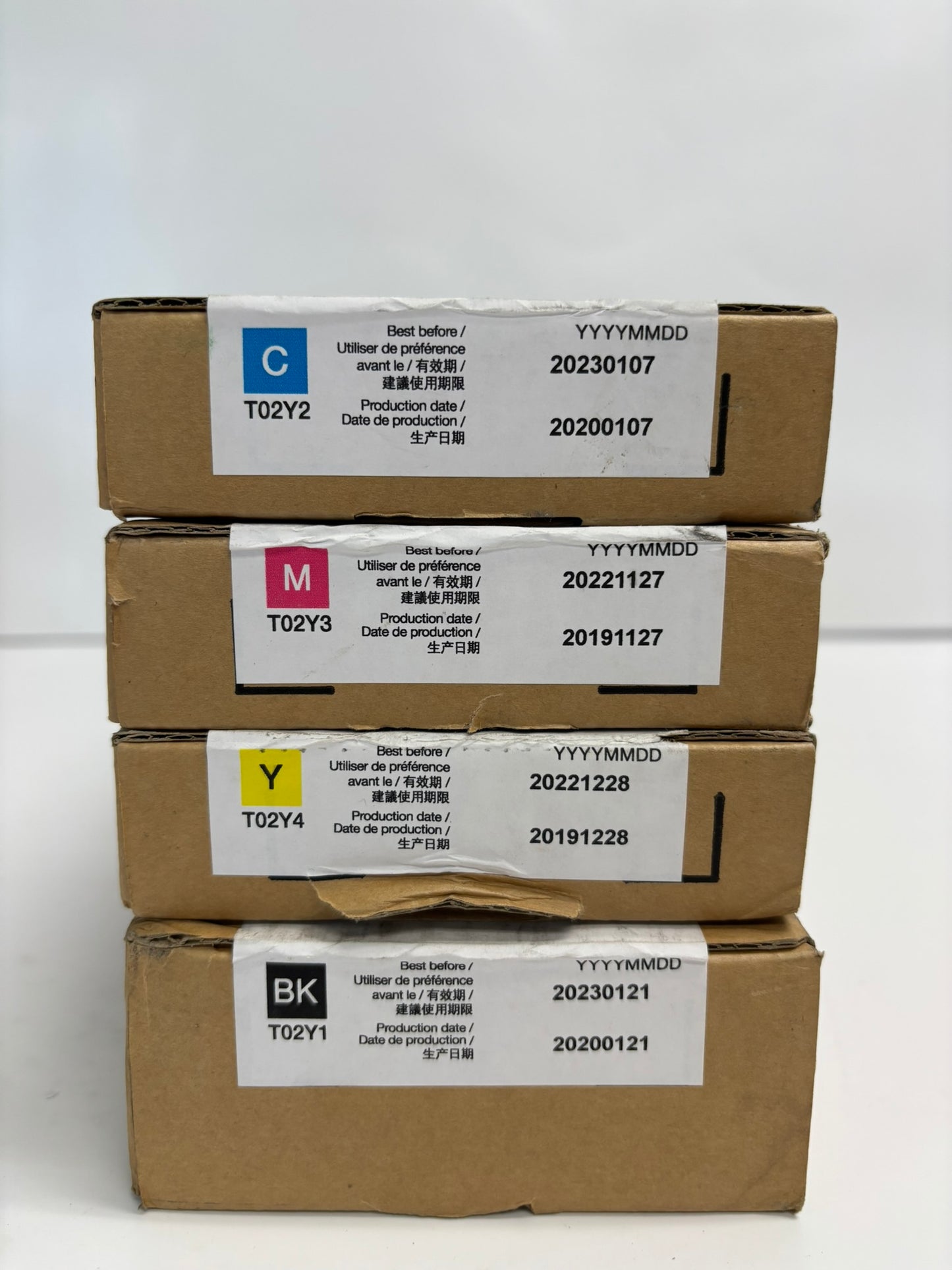 4 OEM Epson WF-C21000 CMYK Inks T02Y1,T02Y2,T02Y3,T02Y4 EXP: 2022-2023