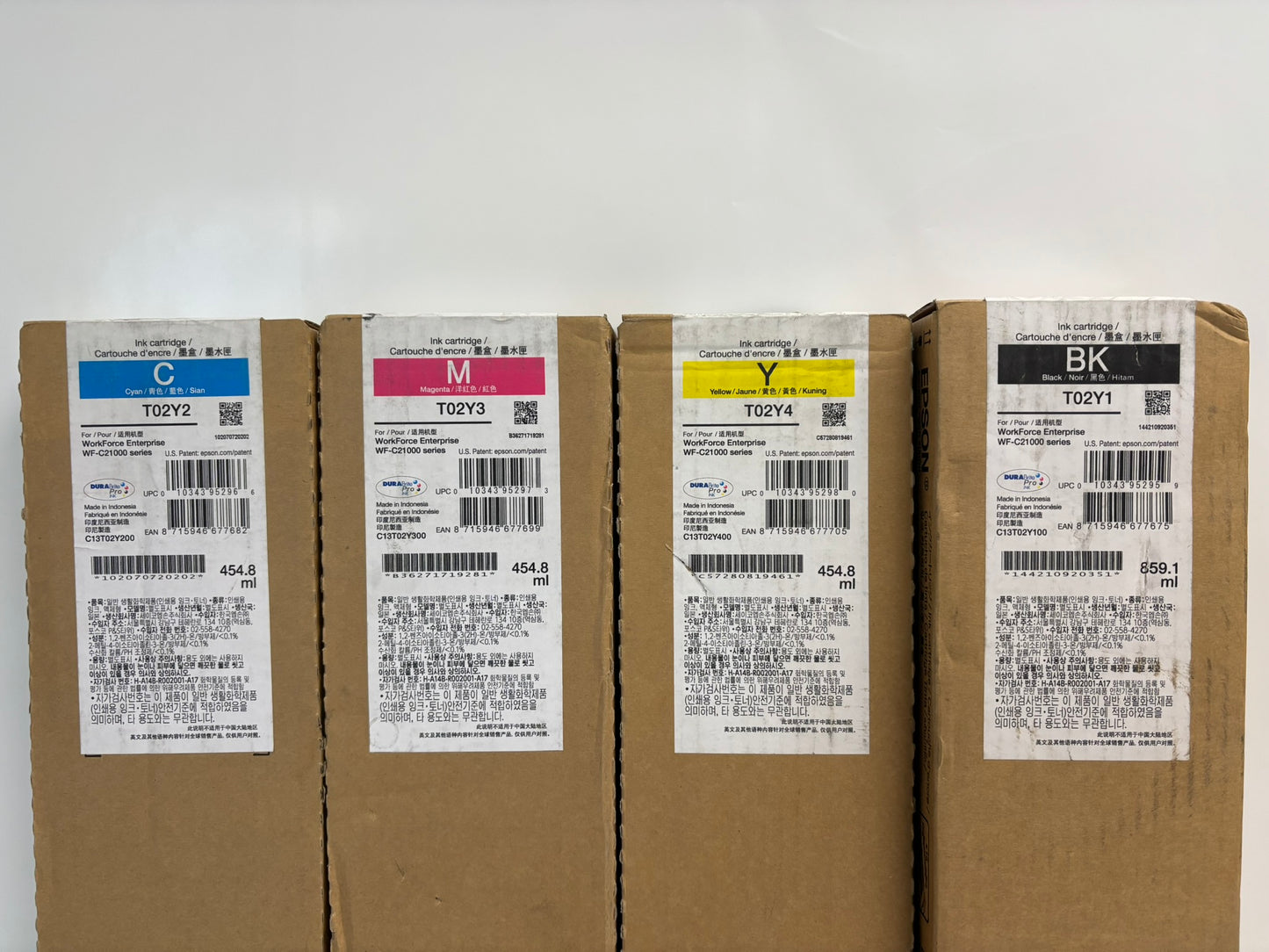 4 OEM Epson WF-C21000 CMYK Inks T02Y1,T02Y2,T02Y3,T02Y4 EXP: 2022-2023